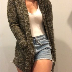 Green cardigan